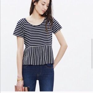Madewell swing panel tee in stripe xs